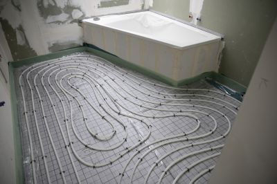 Heated Floors in a Modern Bathroom